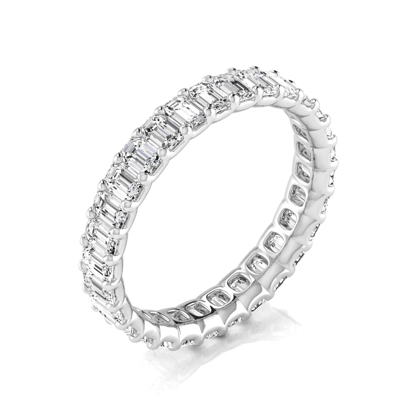 Emerald Cut Natural Diamond Eternity Band
