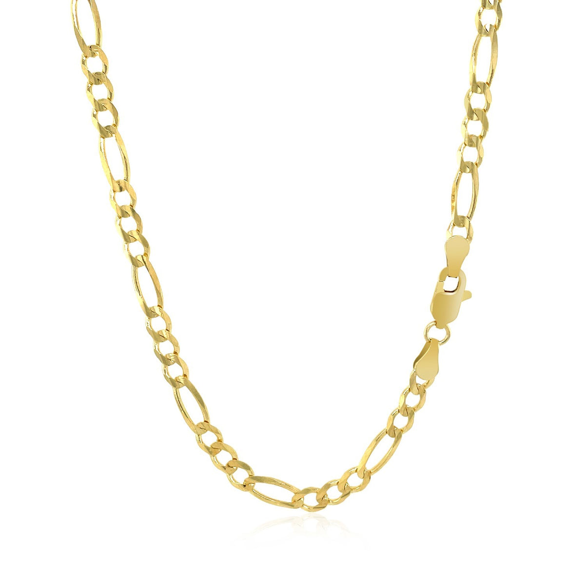 10K Yellow Gold Solid Figaro Chain (3.70 mm) – Absolute Diamond Imports