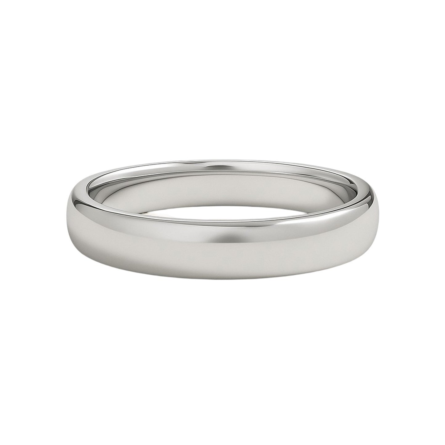 14k White Gold Comfort Fit Wedding Band(5.00 mm)