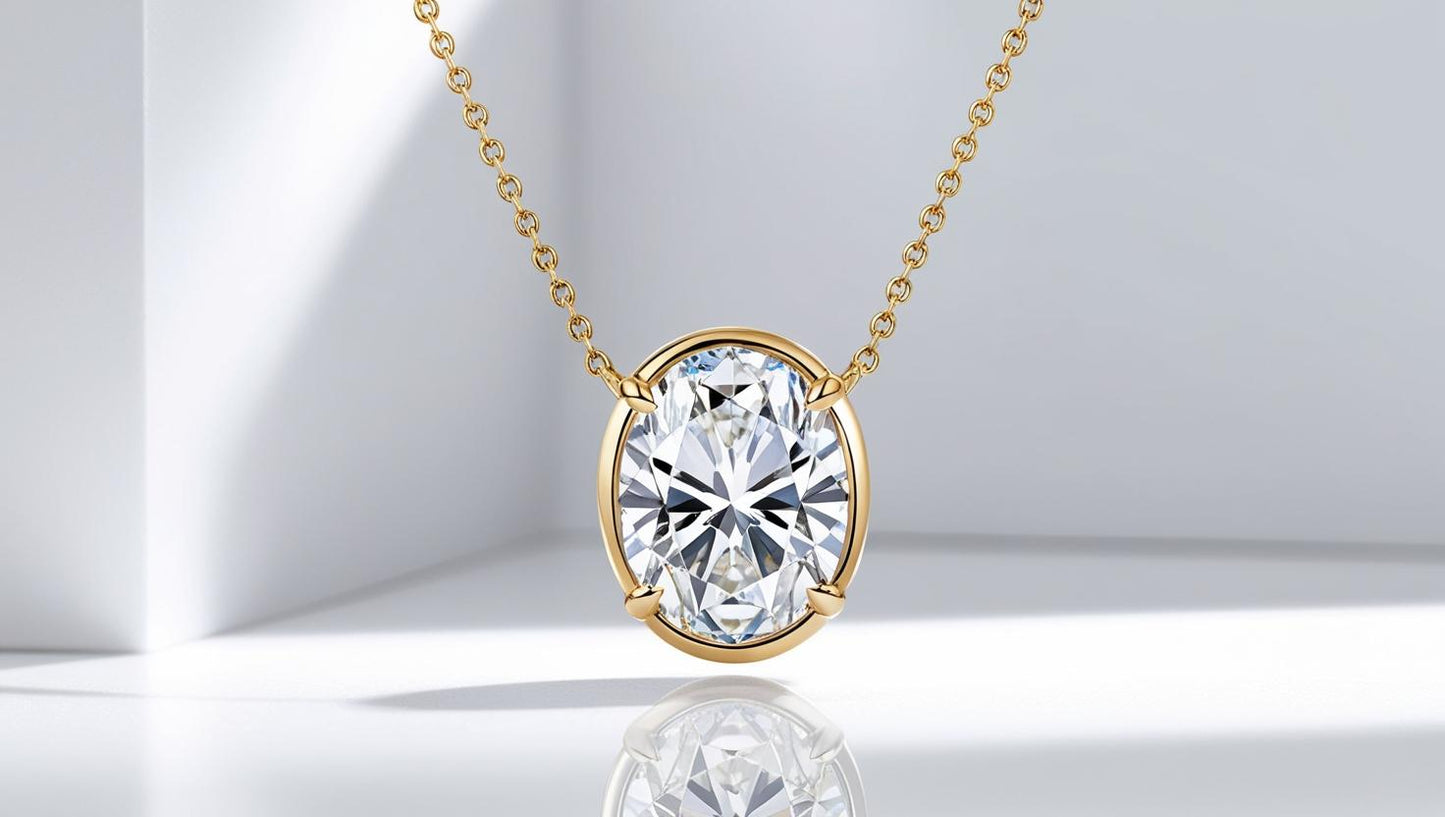 Lab Diamond Solitaire Necklace