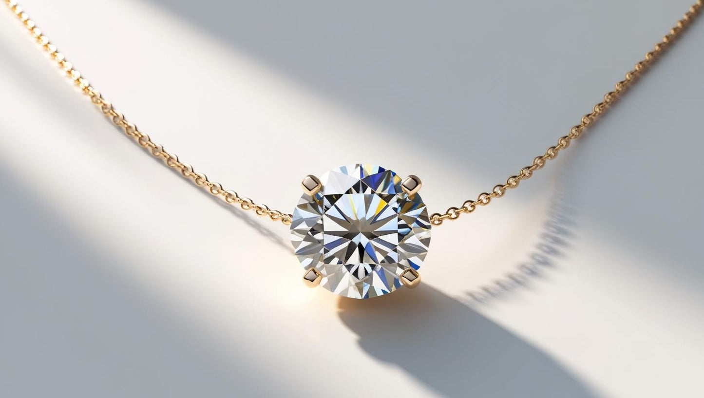 Lab Diamond Solitaire Necklace