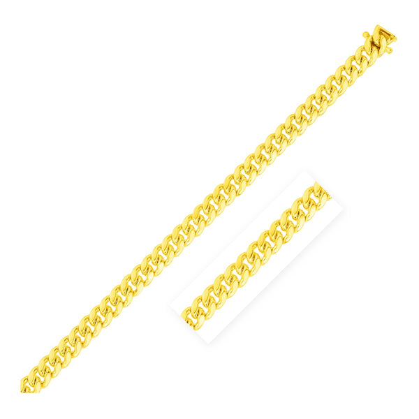 5.0mm 14k Yellow Gold Classic Miami Cuban Bracelet