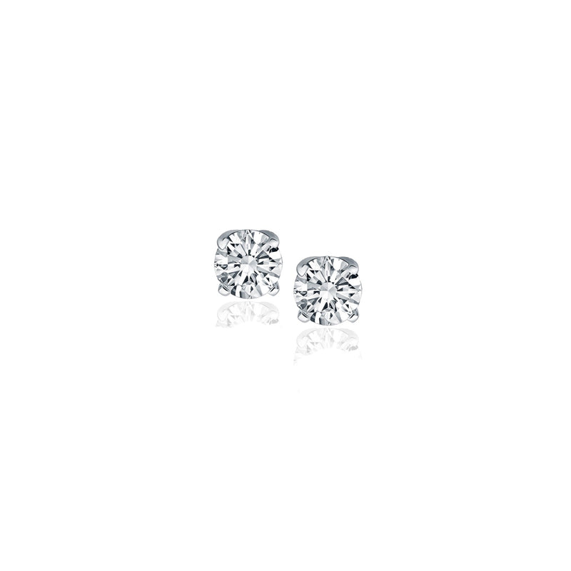 14k Gold Diamond Four Prong Stud Earrings (.35 cttw)