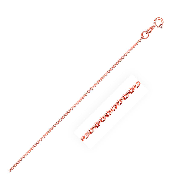 14k Rose Gold Cable Link Chain 1.1mm