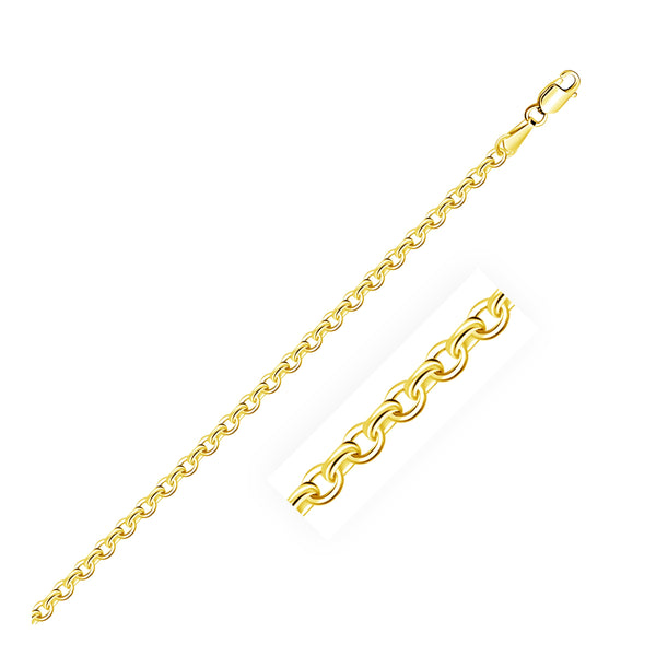 3.1mm 14k Yellow Gold Cable Link Chain