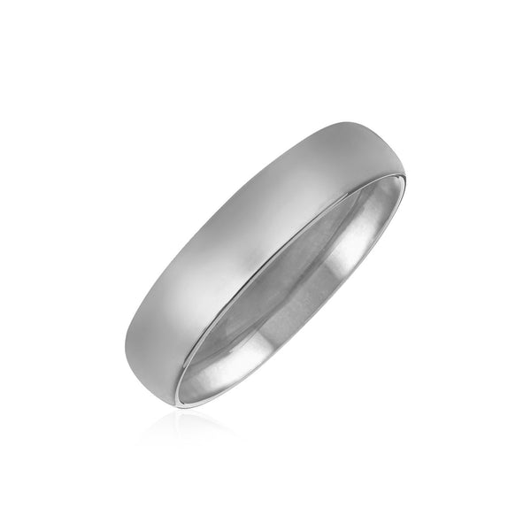 14k White Gold Comfort Fit Wedding Band