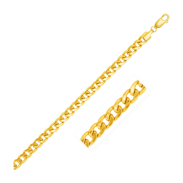5.3mm 14k Yellow Gold Light Miami Cuban Bracelet