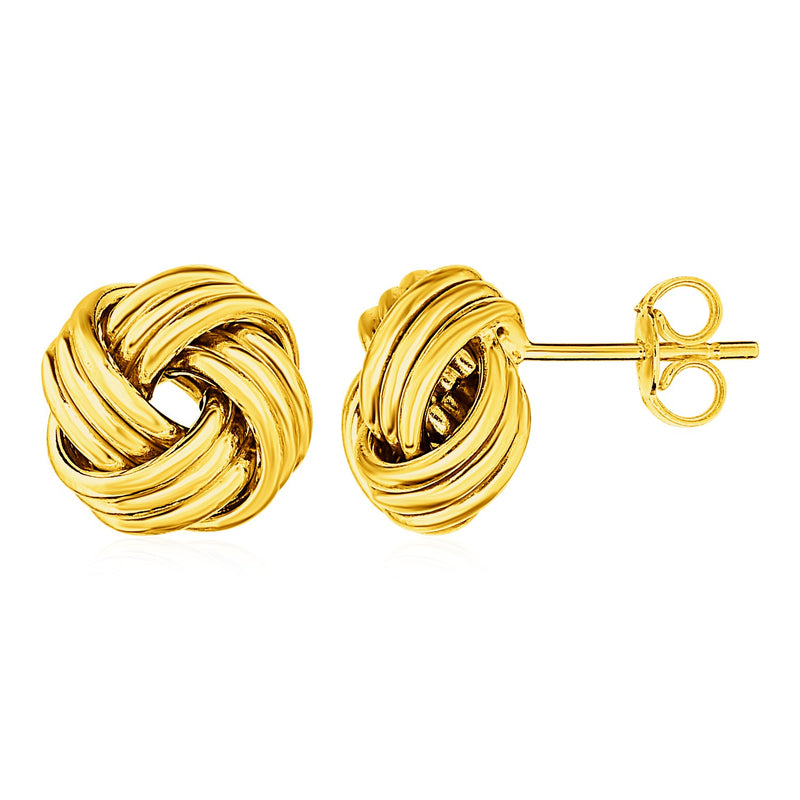 Love Knot Post Earrings in 14k Yellow Gold