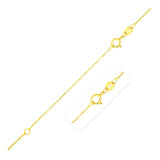 Double Extendable Box Chain in 14k Yellow Gold (0.6mm)