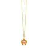 14k Yellow Gold Necklace with Ladybug Pendant
