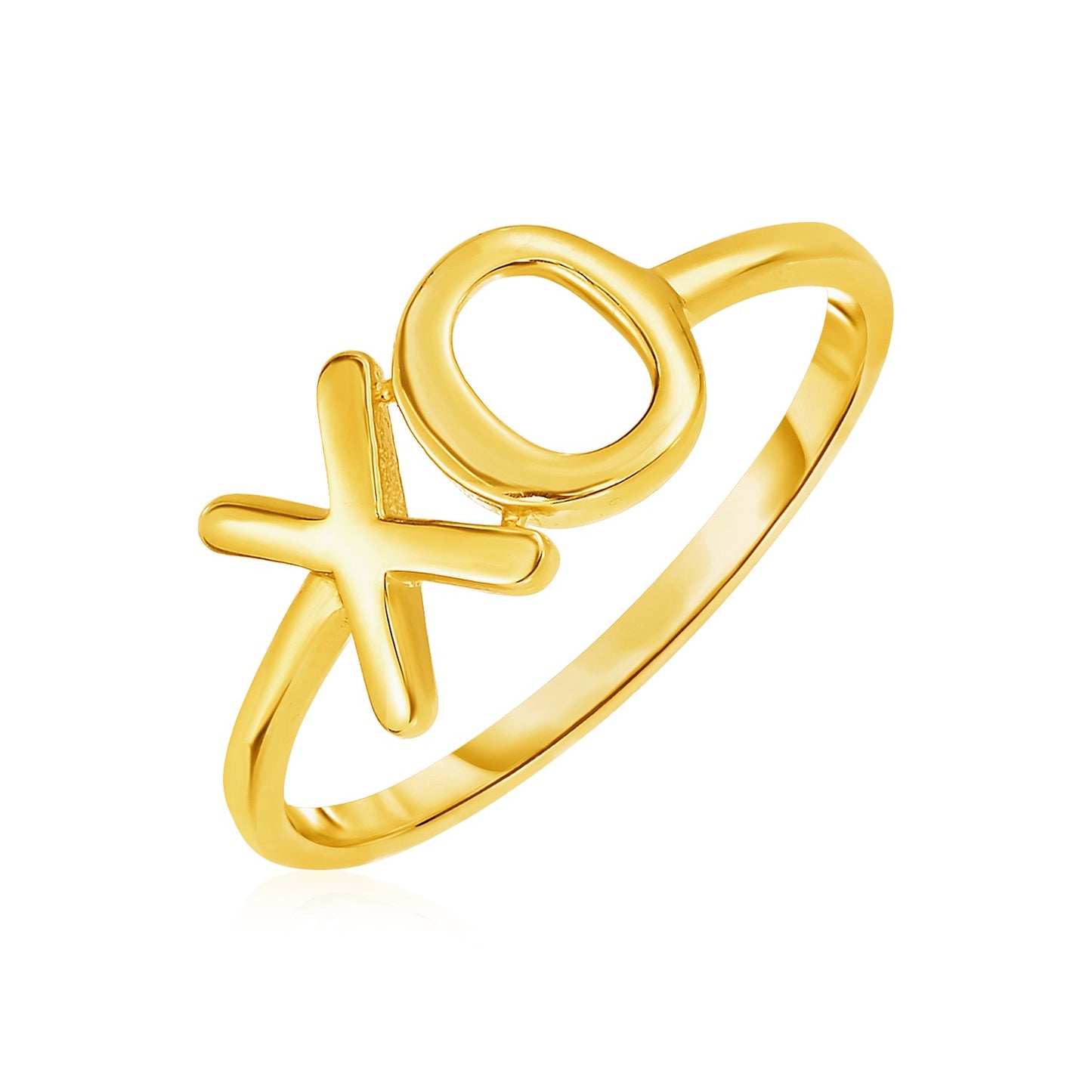 14k Yellow Gold with XO