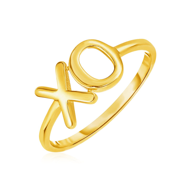 14k Yellow Gold with XO