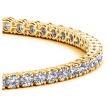 14k Yellow Gold Round Diamond Tennis Bracelet (5 cttw)
