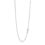 14k White Gold Adjustable Cable Chain 1.5mm